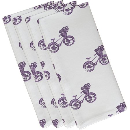 Simply Daisy 19  x 19  Coastal Calm Geometric Print Napkins  Set of 4
