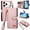 Pink, variant on Dteck Zipper Wallet Case for iPhone 17 Pro,Magnetic Closure Leather RFID Blocking Protection Case Card Slots / Cash Pocket with Wrist Strap Shockproof Kickstand Cover,Pink