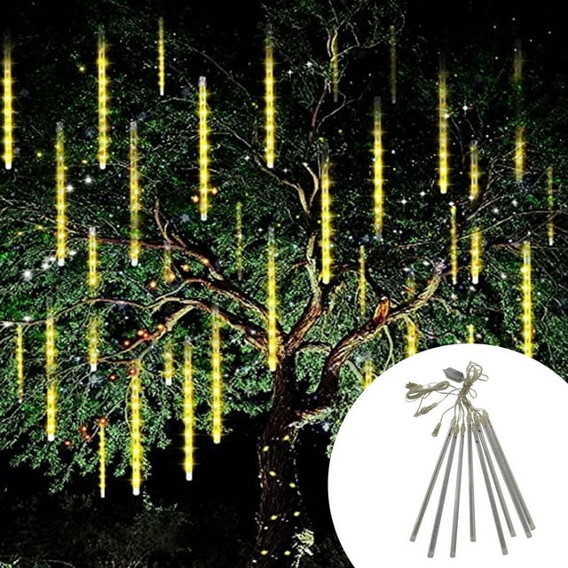 WREESH 30CM Party LED Lights Shower Rain Snowfalls Christmas Tree Garden Outdoor Clearance