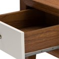 thumbnail image 4 of Baxton Studio Table d'Appoint et Table de Chevet Modernes Walnut et White à Deux Tons Gazonnés, 4 of 5
