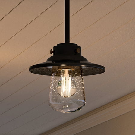 Luxury Coastal Pendant, 8H x 9W, with Industrial Style, Midnight Black, UHP1321 by Urban Ambiance