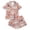 hgg010-Pink, variant on Ounisa Halloween Pajama Sets for Women 2 Piece Ghost Pumpkin Print Shirts and Shorts Button Down Short Sleeve Sleepwear