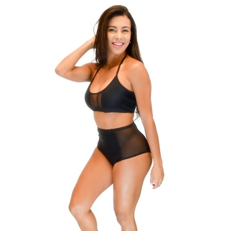 VF-Sport - Bikini  Center Mesh and High Waist Bottom  Two Piece Set (2X)