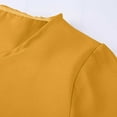 thumbnail image 5 of Women's Tops Summer Trendy V Neck Twist Front Short Sleeve Shirts Casual Loose Comfort Breathable Blouses (XL, Yellow), 5 of 7