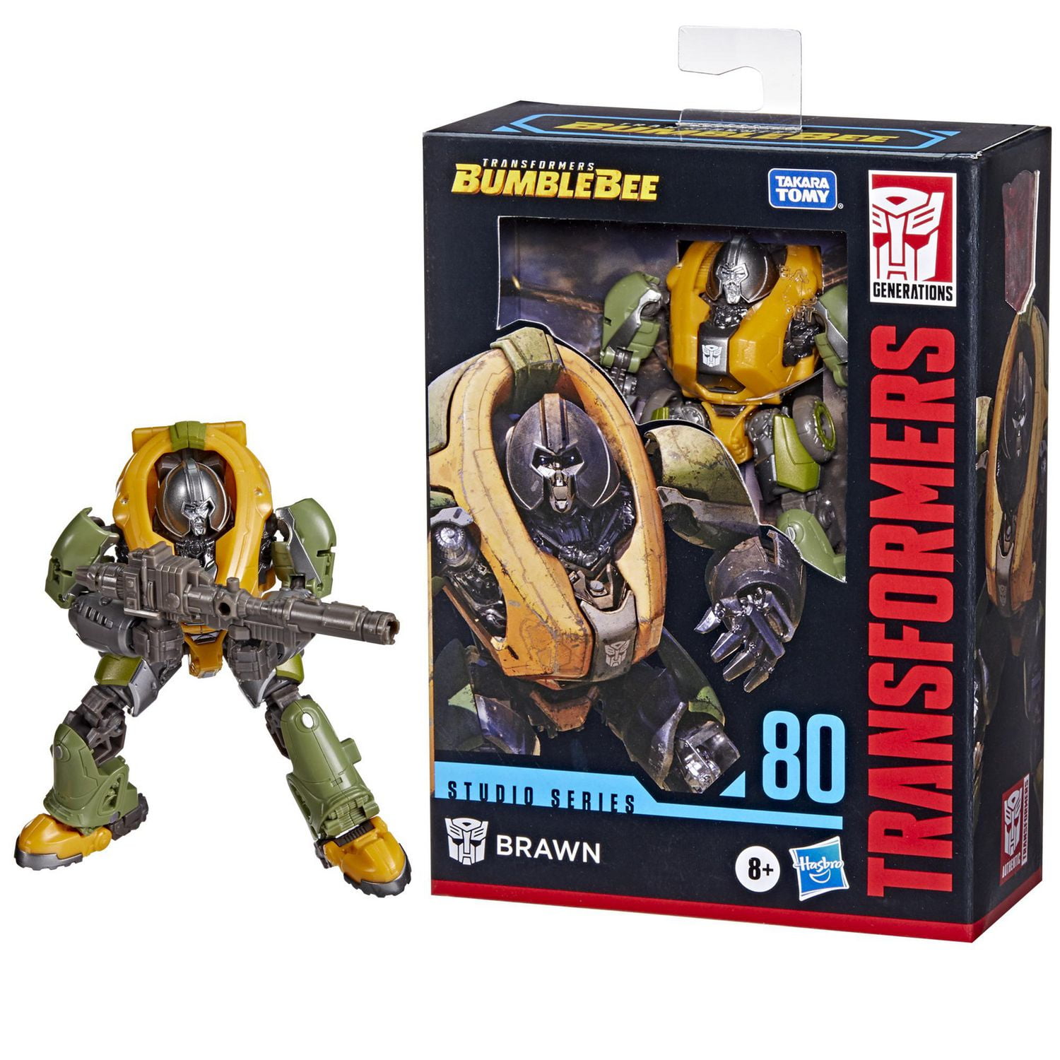 Transformers Toys Studio Series 80 Deluxe Class Transformers: Bumblebee Brawn Action Figure - Ages 8 and Up, 4.5-inch
