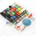 thumbnail image 1 of CAROOTU 64 Roll Sewing Machine Line Thread Spool Set Bobbin Cotton Reel Scissor Needle Tape Kit, 1 of 6