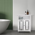 thumbnail image 2 of Teamson Home Windsor Wooden Floor Accent Cabinet with Glass Mosaic Doors, White, 2 of 8