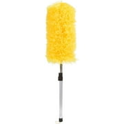 Telescopic Microfiber Duster – Detachable Dusting Tool with Long Handle – Premium Dusters for Cleaning – Scratch-Resistant Aluminum Pole – Easy to Use –and Washable Head (Yellow)