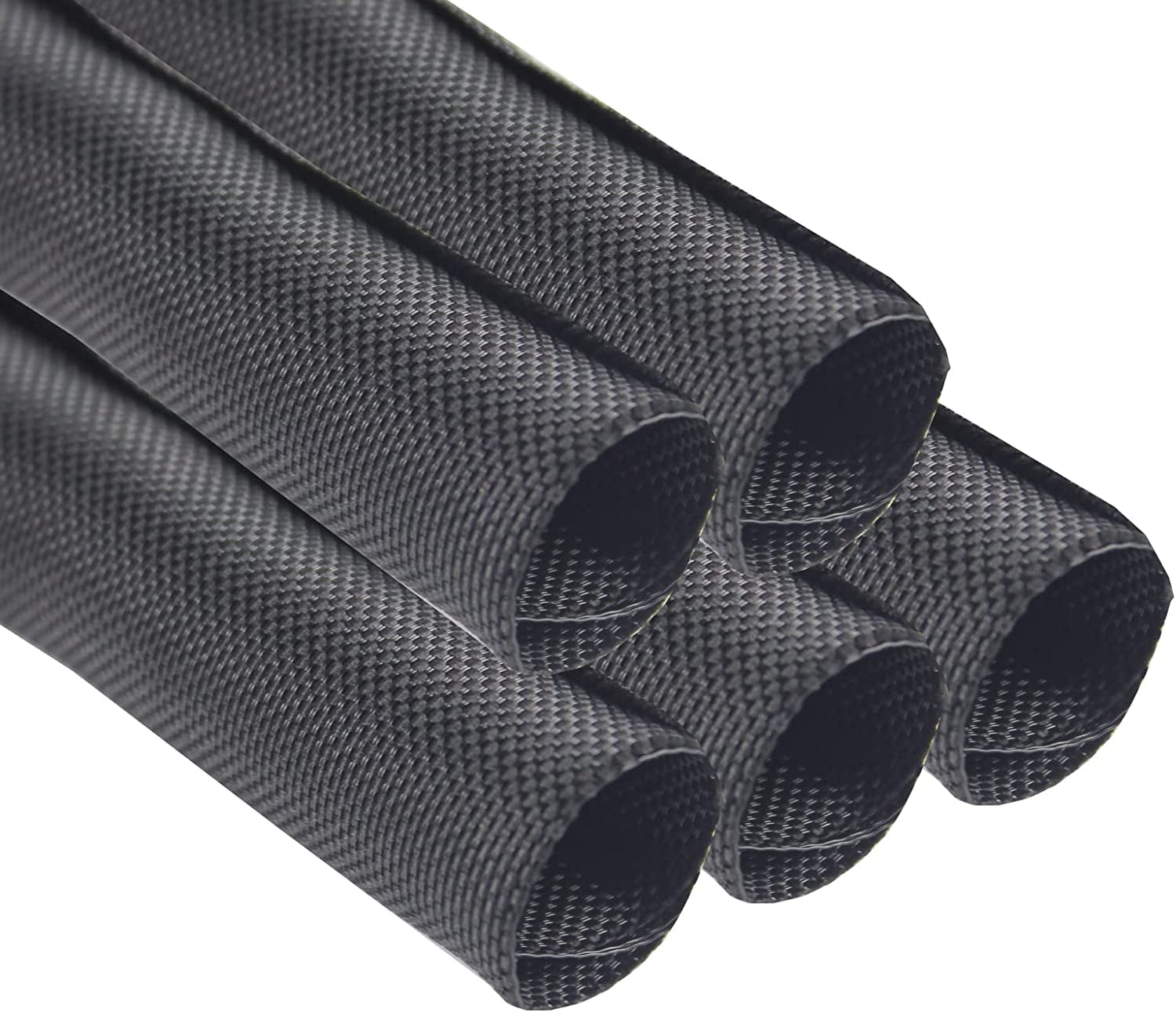 Black Braided Cable Management Sleeves Wire Loom Tubing Cord Protector Self-Wrapping