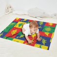 thumbnail image 2 of Colorful Cartoon Dinosaurs Squares Pattern Blanket,Comfortable Soft Lamb Wool Throw Blanket,All Season,Warm Lightweight Blankets for Sofa Bed Couch Living Room Chair,30"x40", 2 of 4