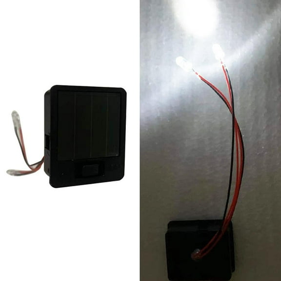 SSKFHGI Black Solar Cell Box Accessories Amorphous Silicon White Light Double Lamp Led Lamp Outdoor Waterproof Square Lamp