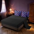 thumbnail image 3 of Manfei Fantasy Dragon Animals 7-Piece Twin Bedding,Vintage Stars Moon Bedding Comforter Set,Blue Purple,Black Reversible, 3 of 6