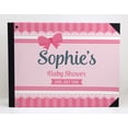 thumbnail image 3 of Darling Souvenir Pink Stripe & Polka Dot Printed Hardbound Cover PersonalizedGuestbookFor Baby ShowerGuestSign InBookRegistry-9 x 12 Inches, 3 of 5