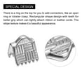 thumbnail image 5 of 200Pack Ribbon End Crimp Clamps, 6mm Stripe Texture Pinch Cord End Clasps, Silver White, 5 of 6