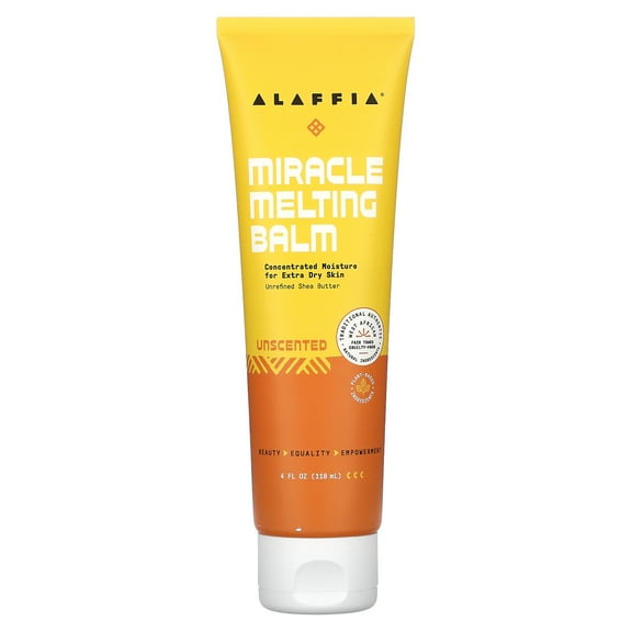 Alaffia Unscented Melting Miracle Balm, 4 FZ