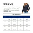 thumbnail image 5 of SIEANE Women's V Neck Waffle Knit Lace Blouse Long Sleeve Shirt Loose Casual Tops, S-2XL, 5 of 5