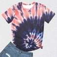 thumbnail image 2 of Fesfesfes Womens T Shirt Fashion Women's Casual Short Sleeve Round-Neck Printed Ladies Tops Blouse Womens Shirts Dressy Casual L(US:8), 2 of 6