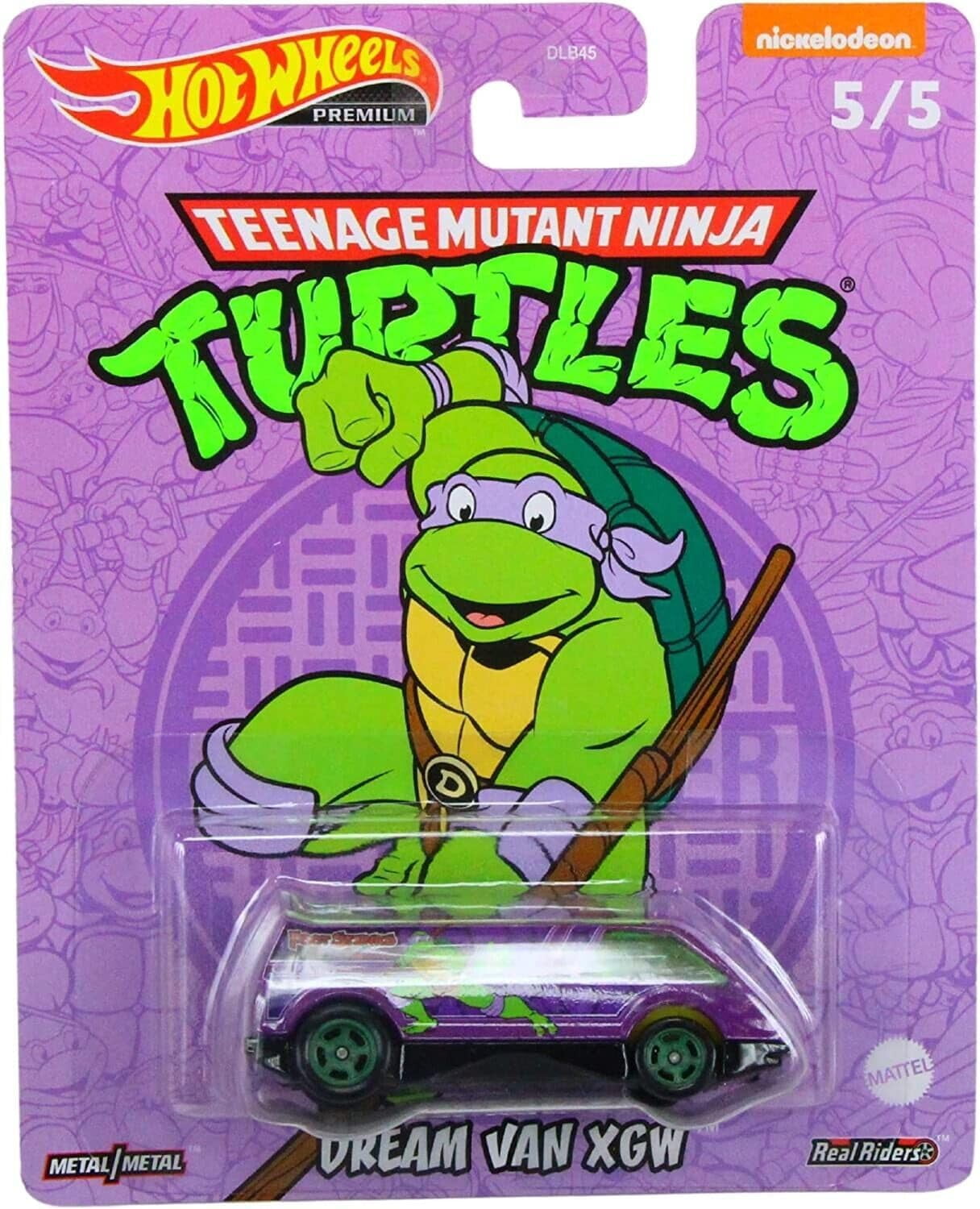 Hot Wheels 2022 Premium Pop Culture TMNT Teenage Mutant Turtles DLB45-946N Release Complete Set of 5 Diecast Vehicles Bundle