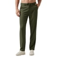 thumbnail image 1 of Pants Willit Linen - Vestido casual para hombre, con cordón, color verde militar, 1 of 2