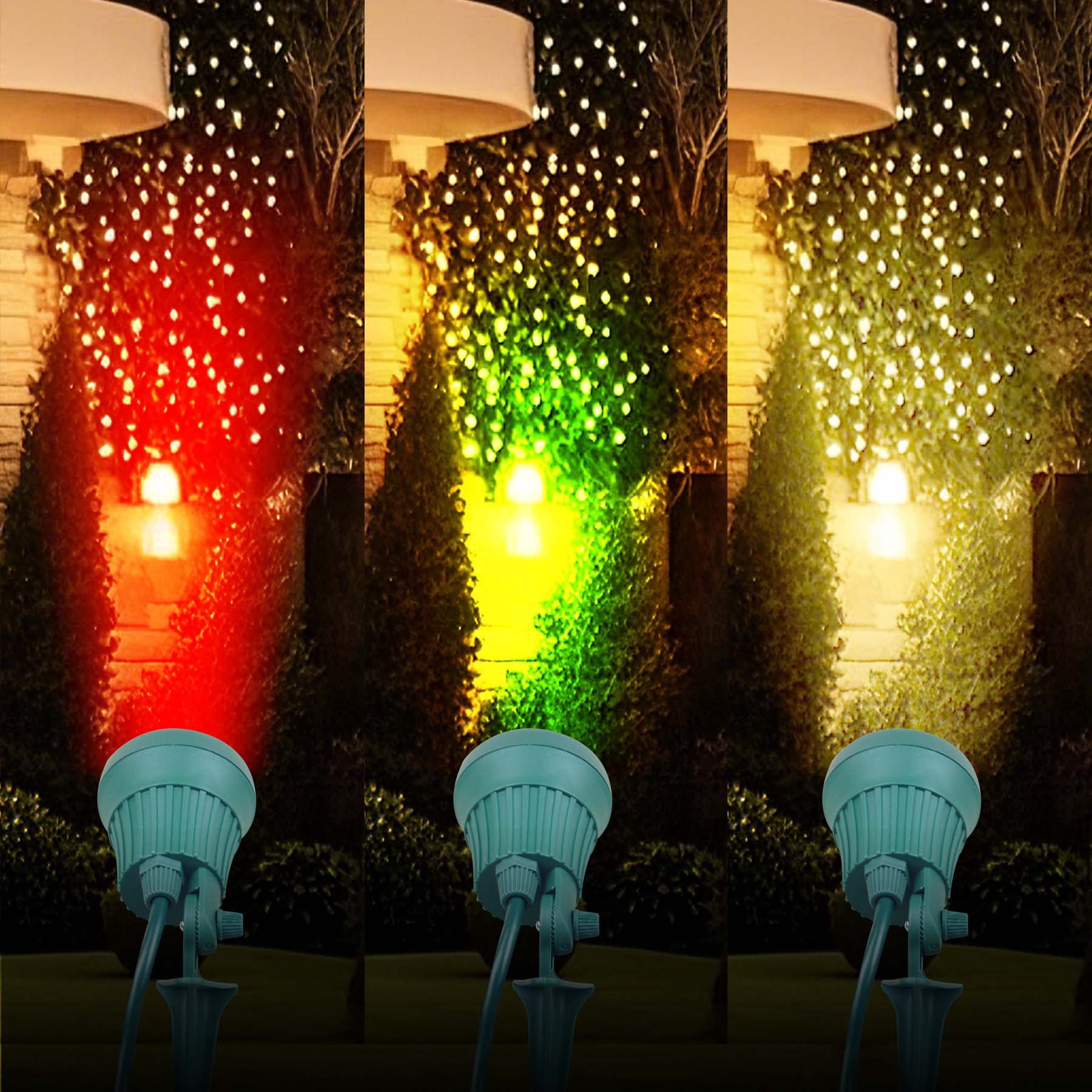LED Outdoor Floodlight, Green, by Holiday Time