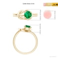 thumbnail image 5 of ANGARA Natural Solitaire Emerald Infinity Knot Engagement Ring in 14K Yellow Gold for Women (Size-6mm) | May Birthstone, Birthday, Anniversary, Jewelry Gift for Women | Natural Emerald Ring, 5 of 10