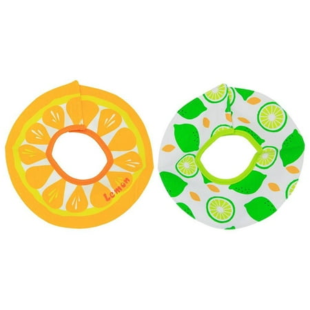 

ADVEN Baby Feeding Bib Fruit Printing Round Baby Absorbent Bib 360 Rotating Feeding Saliva Cloth for Babies Girls and Boys