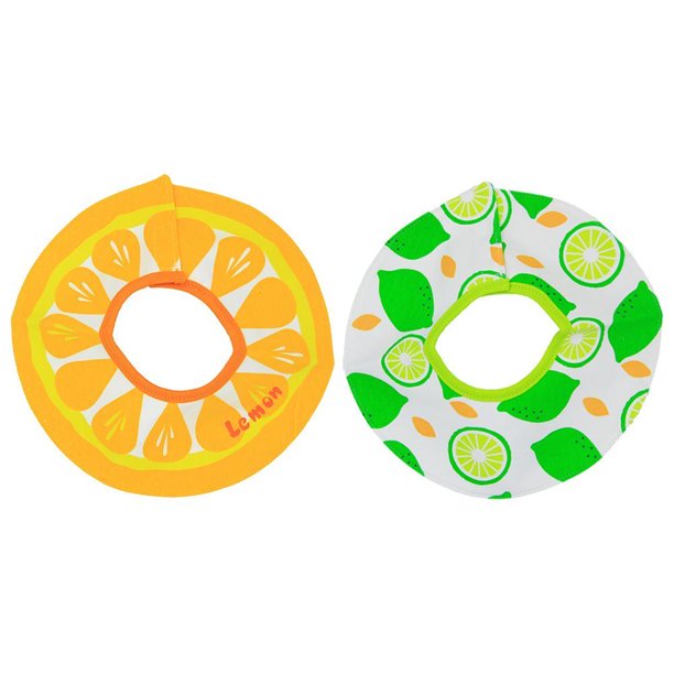 Babero De Alimentación De Bebé Con Estampado De Frutas, Babero Absorbente Redondo Para Bebé, Tela De Saliva De Alimentación Giratoria 360 Para Bebés, Niñas Y Niños Moyic BA001000-00