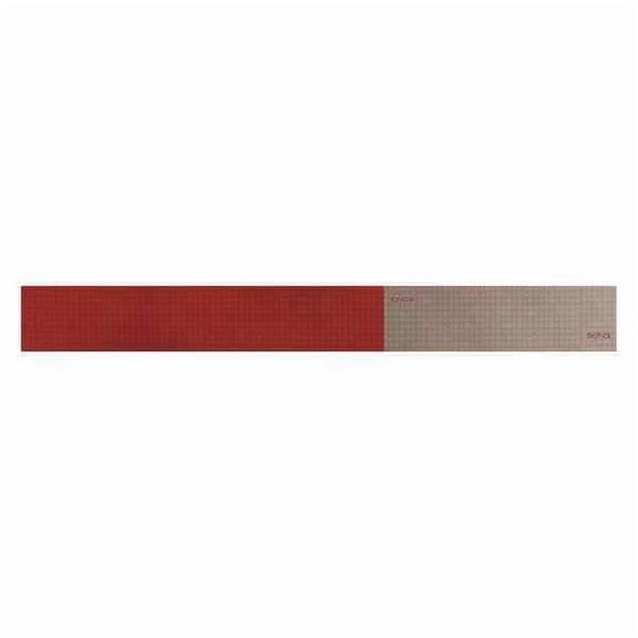 Oralite Reflective Tape,Red/White,18 in.L,2 in.W 18352