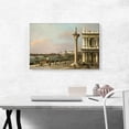 thumbnail image 2 of ARTCANVAS Bacino di S. Marco From the Piazzetta 1750 Canvas Art Print by Canaletto - Size: 26" x 18" (1.50" Deep), 2 of 9