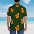 thumbnail image 4 of Susaid Bold Squirrel Silhouettes Print Short Sleeve Shirts Button Down Casual Shirts Summer Beach Aloha Button Down Short Sleeve for Men ,Small, 4 of 7