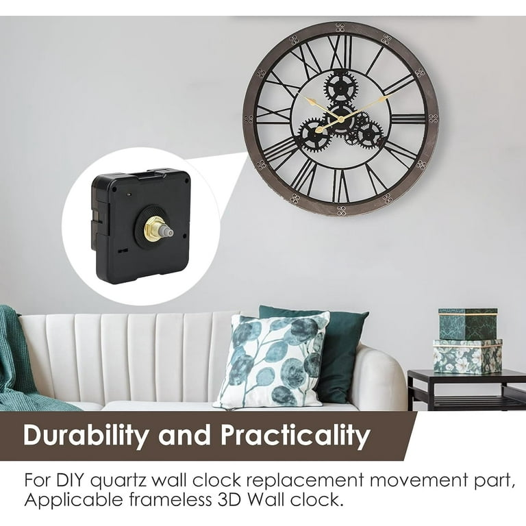 12888 Silent Clock Mechanism Replacement, Ultra-Quiet DIY Clock