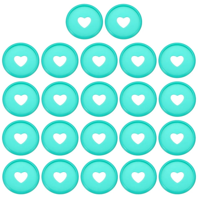 Unique Bargains Plastic Book Binding Discs Heart Binder Rings, Green, 22 Pack