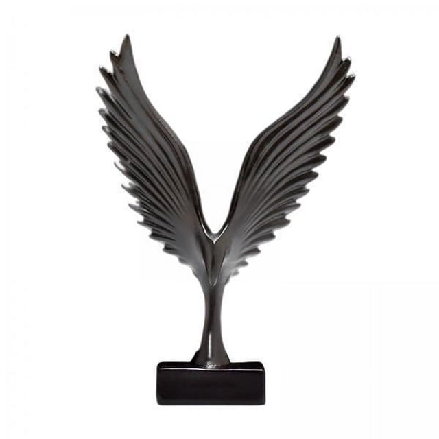 2 Estatuas Nórdicas De Ala De ángel, Escultura Artística De Resina Para Dormitorio, Hotel, Oficina, Color Negro