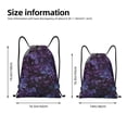thumbnail image 4 of Drawstring Backpack - Lilac Splash Proof Small Drawstring Gym Bag for Women Men, Cinch Sports String Bag Backpack for Travel Swimming Beach, 4 of 8