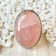 thumbnail image 3 of Rose Quartz Gemstone Ring, Statement Handcrafted Ring. made In 925 Sterling Silver. Boho Ring, Pink Stone Ring, Boho Jewelry Gift For Her,.., 3 of 4