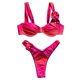 thumbnail image 1 of Traje baño piezas con flores 3D para mujer, traje baño fruncido, traje baño piezas con calzoncillos, 1 of 5