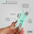 thumbnail image 2 of HAHDAXIA 5 Pc Chip Bag Clips- Kitchen Clips, Magnetic Chip Clips for Bags, Food Bag Clips with Airtight Seal (Mint Green), 2 of 7
