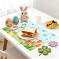 thumbnail image 5 of HuiXinOu Easter Themed Placemat 45x30cm with Rabbit Egg Clover Pattern Waterproof Table Mat for Holiday Dining Party Decor, 5 of 6