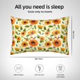 20" *30" Satin Pillowcase for Hair and Skin Sunflowers And Butterflies
