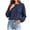Blue, variant on Fall Tops for Women Crew Neck Long Sleeve Vintage Polka Dot Print Puff Sleeve Shirt Fashion Back Tie Daily Business Casual Top
