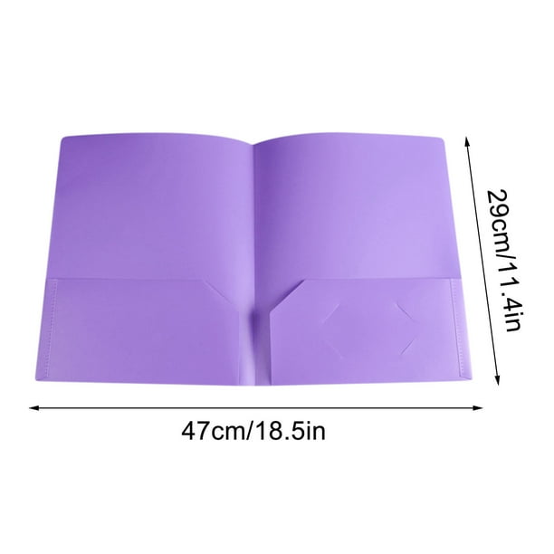 Carpeta De Almacenamiento Carpetas de plástico resistentes con bolsillos, tamaño carta, 7 colores, para documentos, material escolar y de oficina Yulucky