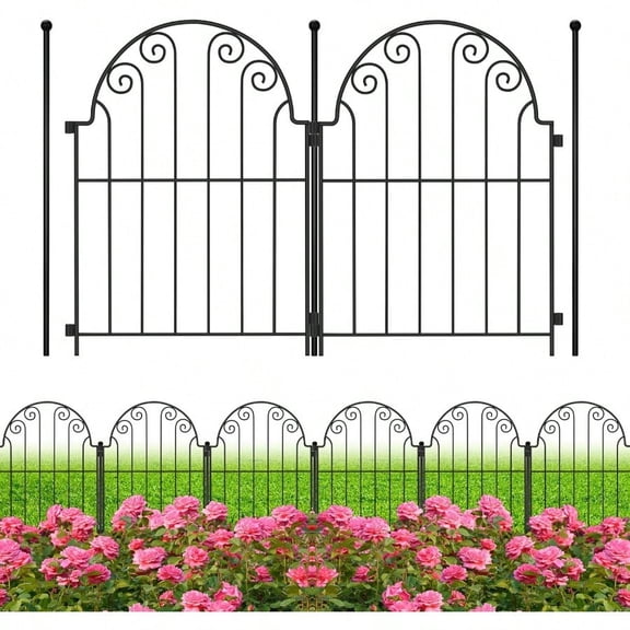 Decorative Garden Fence 20 Panels No Dig Rustproof Metal Fencing 21ft Long Animal Barrier Border For Dog Garden Fencing For Outdoor Patio Lawn Yard Flower Bed