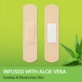 thumbnail image 5 of Curad Naturals Aloe Vera & Vitamin E Fabric Bandages 3"x.75", For Scrapes & Cuts, Absorbent & Self-Adhesive, 30 Count,, 5 of 6
