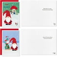 thumbnail image 4 of Hallmark Gnome Boxed Christmas Card Assortment (16 Cards and Envelopes) Snow globe, Mushrooms, Wreath, Sled, 4 of 7
