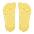 thumbnail image 2 of Calcetines de chanclas de dos dedos para mujer, calcetines de algodón con puntera dividida, calcetines invisibles de verano, dos Amarillo claro, 2 of 9