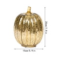 thumbnail image 3 of LED Glass Pumpkin Decoration – Warm Glowing Tabletop Ornament for Fall Halloween Home Decor, C, 3 of 7