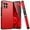 Red, variant on TJS for T-Mobile Revvl 7 Pro 5G Phone Case, with Tempered Glass Screen Protector, Dual Layer Hybrid Magnetic Support Shockproof Heavy Duty Cover (Purple)