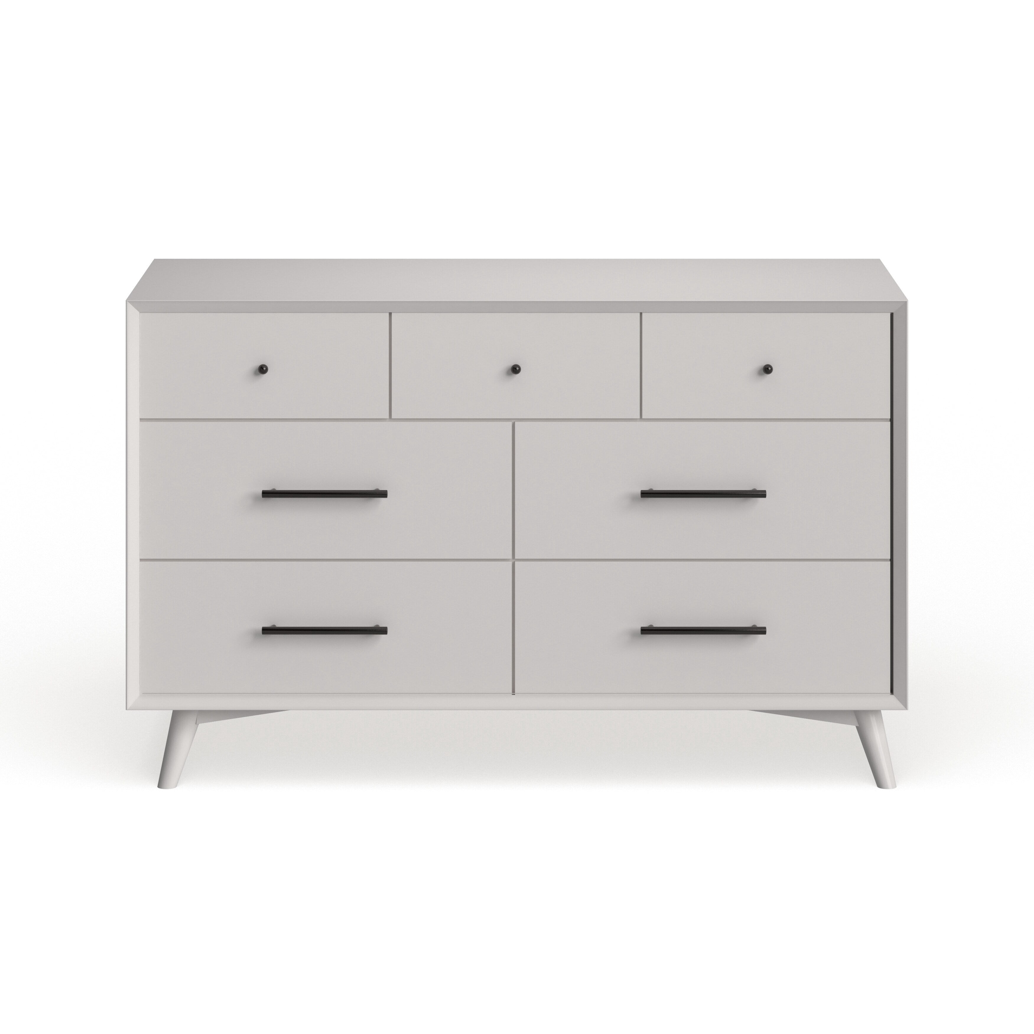 alpine furniture flynn mid century modern 7 drawer dresser Alpine Furniture Flynn Mid Century 7 Drawer Dresser in Walnut (Brown) - Bed Bath & Beyond