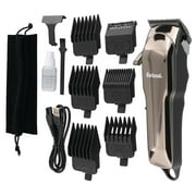 Barbasol Cordless Rechargeable Hair Clippers for Men with Ceramic Blade and LCD Display, Black