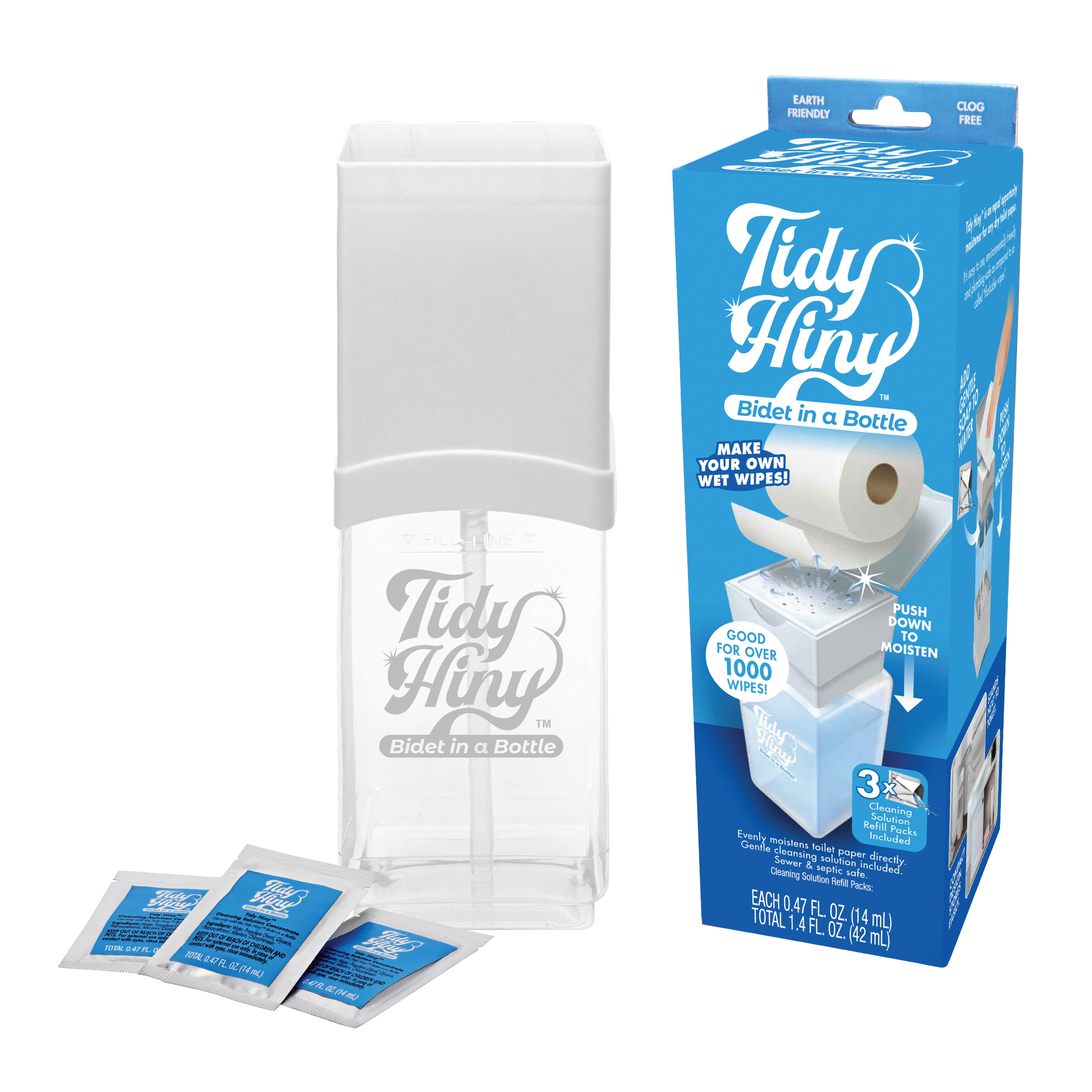 Tidy Hiny 'Bidet in a Bottle' Toilet Tissue Moistener